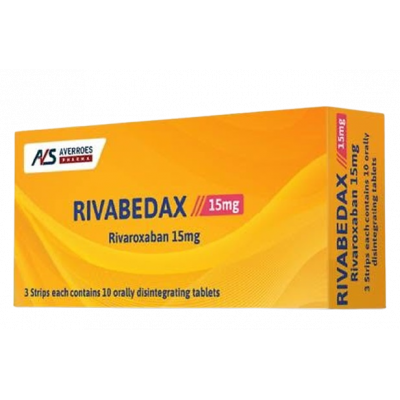 RIVABEDAX 15 MG ( RIVAROXABAN ) 30 ORAL DISINTEGRATING TABLETS